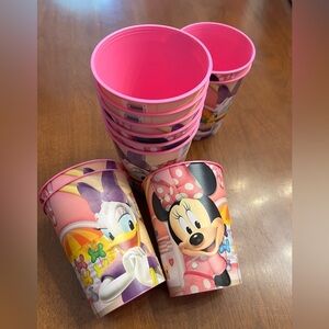 New Disney Minnie Mouse and Dafney 16oz Pink Party Cups 11 total plastic